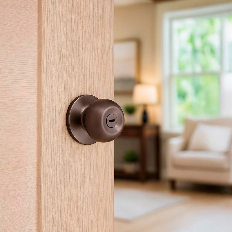 Chapa Tipo Pomo Bala Latón Antiguo para Baño