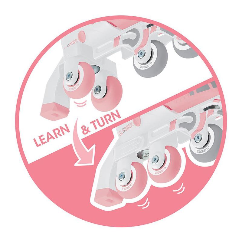 Patines Evolutivos 2 en 1 Talla Ajustable 30-33 Rosa Pastel