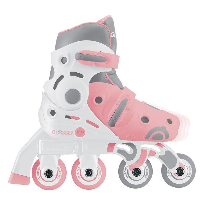Patines Evolutivos 2 en 1 Talla Ajustable 30-33 Rosa Pastel