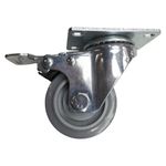 Rodo Giratorio con Freno 3" Hule Gris