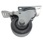 Rodo Giratorio con Freno 3" Hule Gris