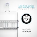 Organizador de Ducha en Acero Cromado Anticorrosión