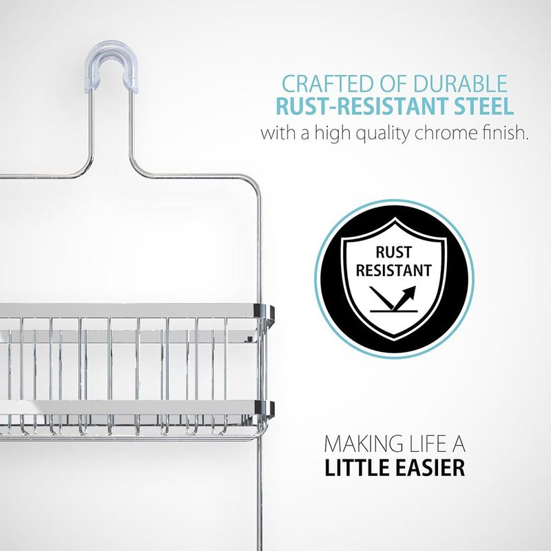 Organizador de Ducha en Acero Cromado Anticorrosión