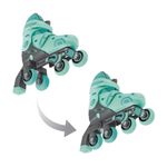 Patines 2 en 1 para Niños Talla Ajustable 26-29 Verde Menta