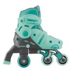 Patines 2 en 1 para Niños Talla Ajustable 26-29 Verde Menta