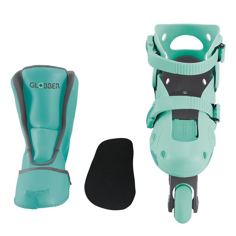 Patines 2 en 1 para Niños Talla Ajustable 26-29 Verde Menta