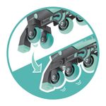 Patines 2 en 1 para Niños Talla Ajustable 26-29 Verde Menta