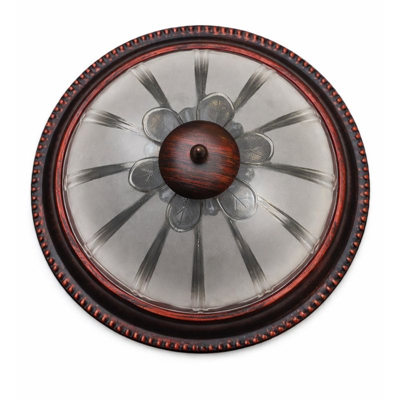 Plafón de Techo Clásico Redondo en Bronce Antiguo con Base E27 40W