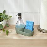 Dispensador de Jabón para Lavatrastos con Base Verde