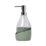 Dispensador de Jabón para Lavatrastos con Base Verde