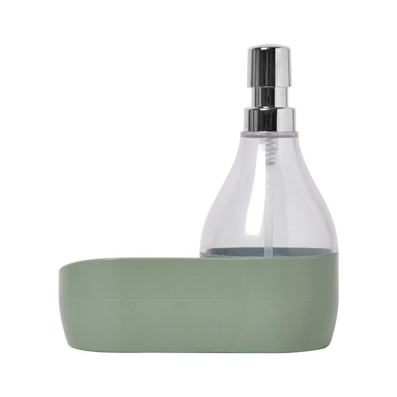 Dispensador de Jabón para Lavatrastos con Base Verde