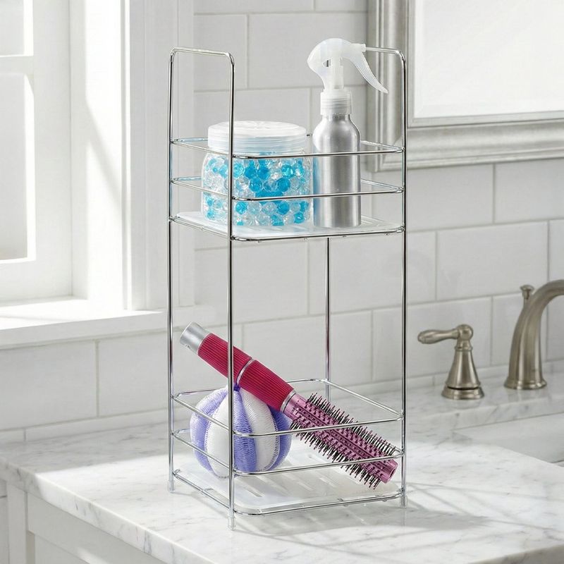 Estantería Metálica de 2 Niveles 16 X 40 Cm