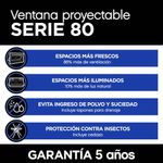 Ventana PVC S80 Proyectable Nevada 60 x 40 cm