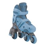 Patines en Línea 2-en-1 Talla Ajustable 26-29 Color Azul