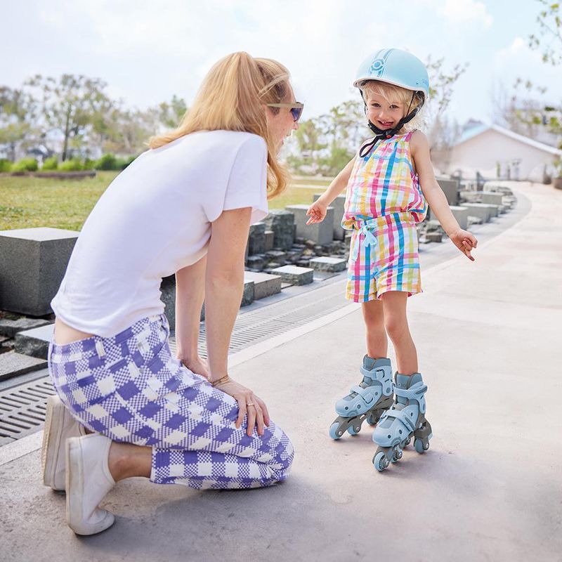 Patines en Línea 2-en-1 Talla Ajustable 26-29 Color Azul
