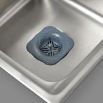 Colador para Lavatrastos Flexible Color Azul