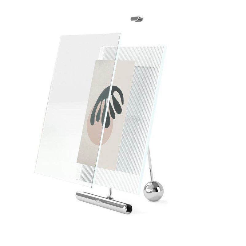 Marco para Fotos Flauta Cromado 4 x 6 Plg