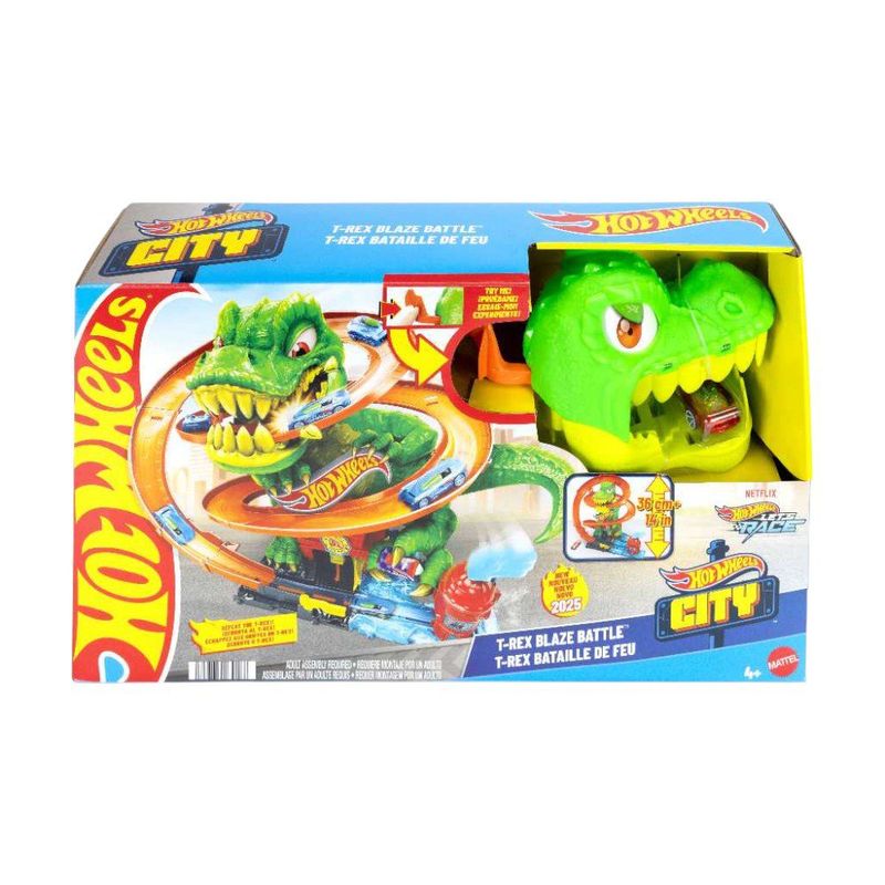 Pista de Autos City T-Rex Blaze Battle