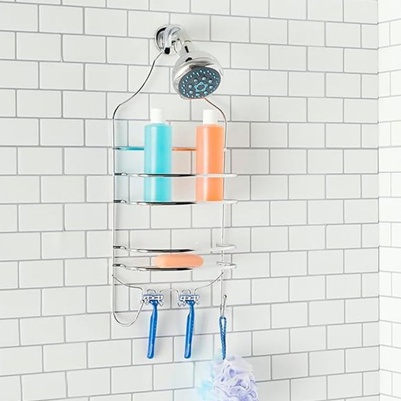 Organizador de Baño Metálico Cromado de 3 Niveles