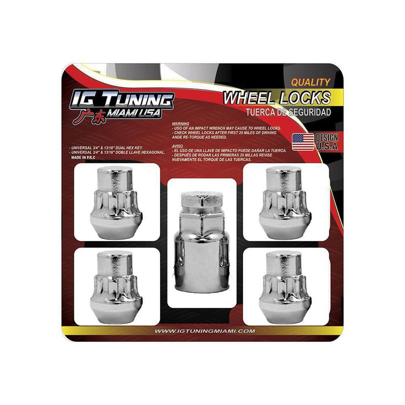 Set De Tuercas Cromo 5 Pzas - Ig Tuning