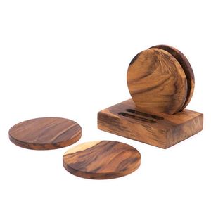 Set de 4 Porta Vasos de Madera
