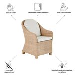 Set de 2 Sillas de Exterior Medena de Mimbre