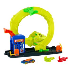 Pista Hot Wheels City Ataque de Serpiente Espiral con Vehículo