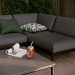 Sillón Esquinero de Jardín Idunn de Aluminio Color Negro 82 x 61 Cm