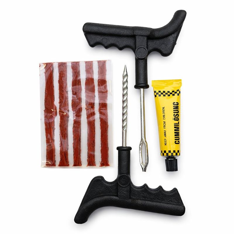 Kit de Reparación para Llanta con Accesorios de Gomería