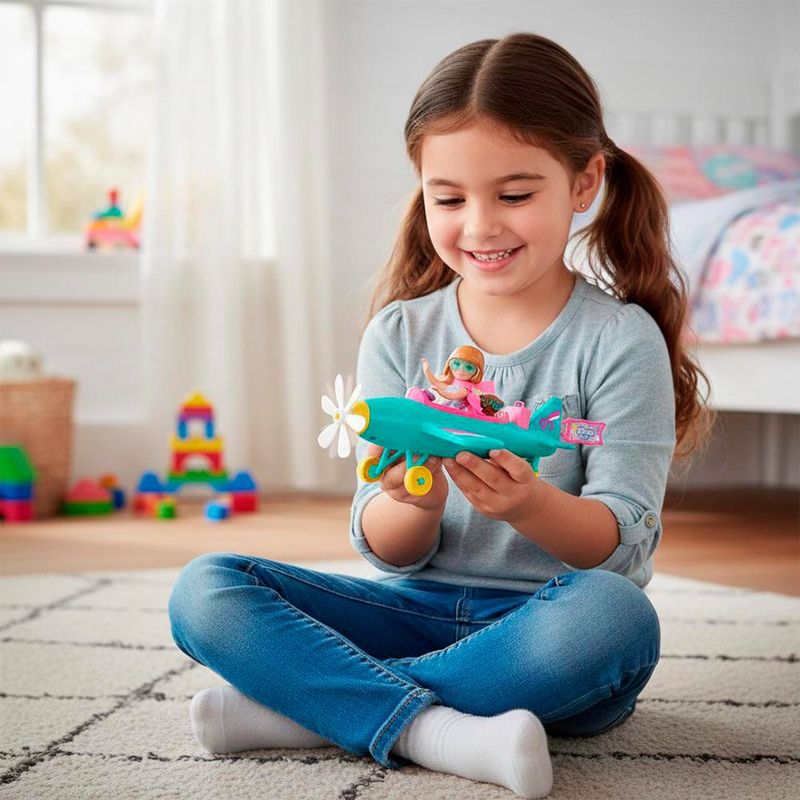 Muñeca Chelsea Piloto con Avión de 2 Asientos