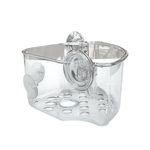 Canasta Esquinera Transparente de Plástico con Succión