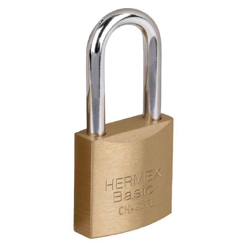 Candado de Hierro Color Latón de 25 mm con Gancho Largo