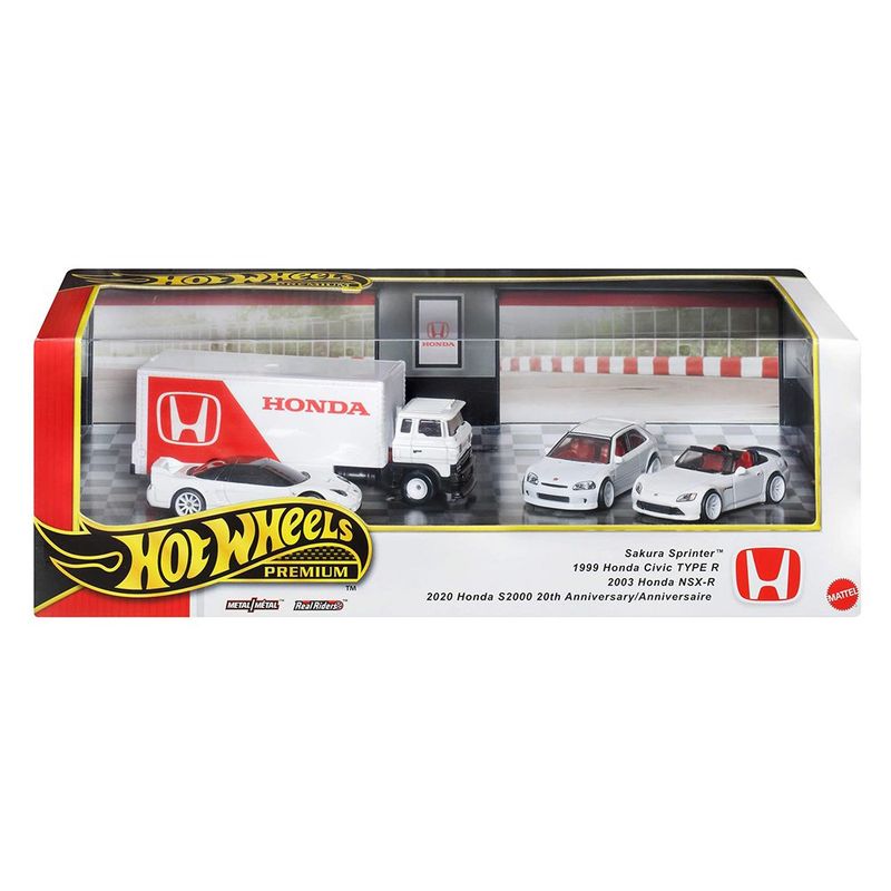 Set Hot Wheels Premium con 4 Autos de Colección Honda