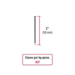 Clavos Estándar con Cabeza de 2 Plg en Caja de 10 Kg