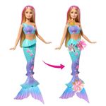 Muñeca Barbie Sirena Flores Mágicas