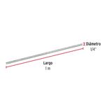 Varilla Roscada Acero Galvanizado de 1/4 Plg x 1 M