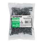 Tornillos Multiusos #8 x 1 1/4 plg de Acero Pavonado en Bolsa 100 Pzas