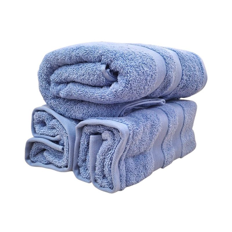 Set Tertio de 2 Toallas de Mano y Baño Color Azul