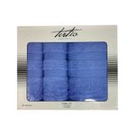 Set Tertio de 2 Toallas de Mano y Baño Color Azul