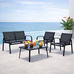 Set de Sala para Jardín Beo para 4 Personas Color Gris