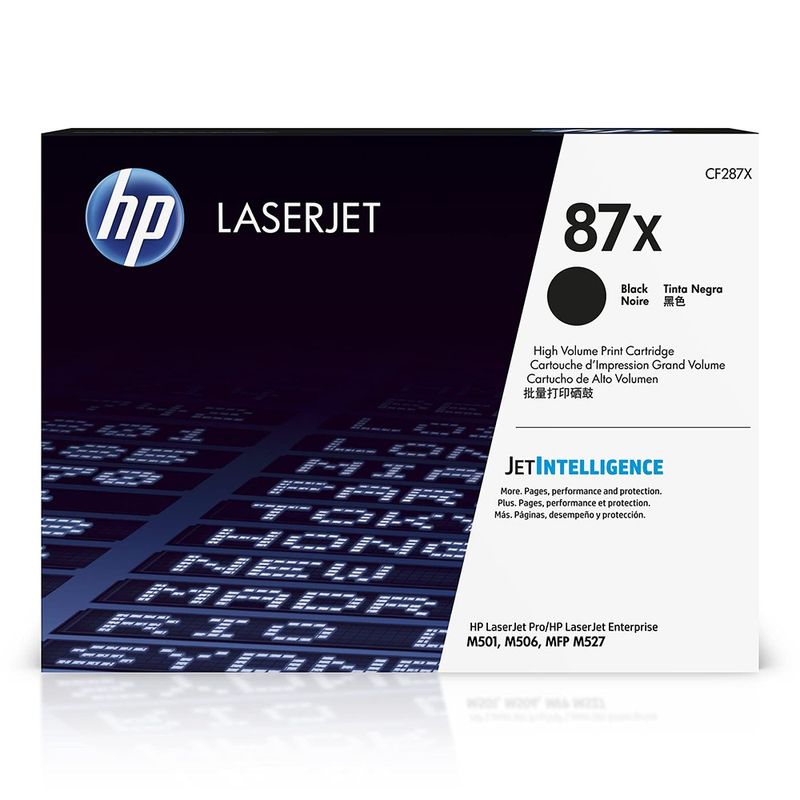 Tóner Original LaserJet Alto Rendimiento HP 87X Negro