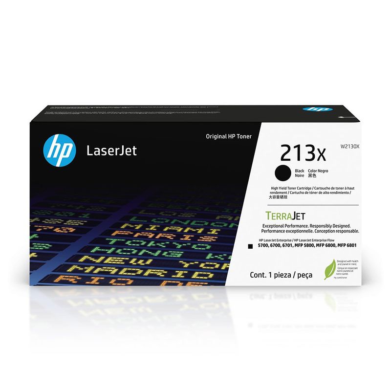 Tóner HP 213X LaserJet TerraJet Gran Rendimiento para 5700 Negro