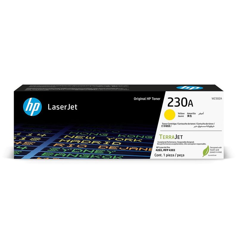 Tóner HP 230A LaserJet TerraJet para Pro 4203 Amarillo