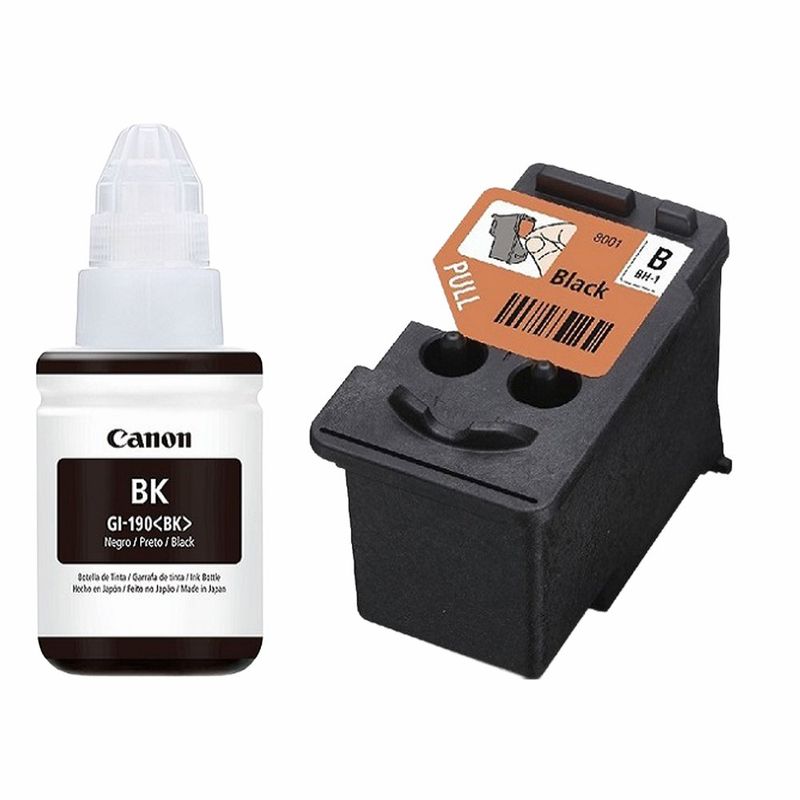 Tinta Canon GI190 y Cartucho Compatibles para Pixma Negro