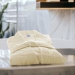 Bata de Baño Color Marfil Talla L