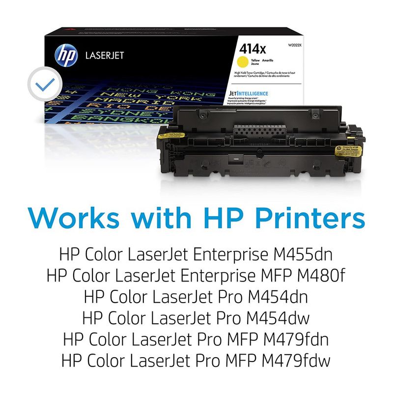 Tóner Original HP 414X LaserJet Alto Rendimiento Amarillo