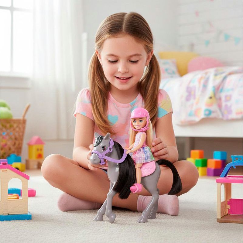 Muñeca Chelsea Con Pony De Barbie