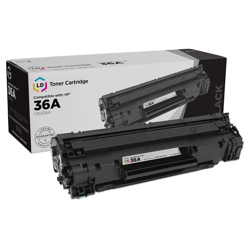 Tóner Compatible HP CB436A LD Cartridge para Impresoras LaserJet Negro