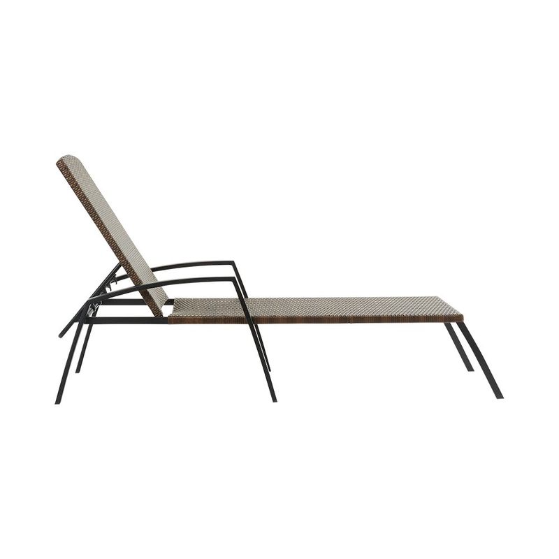 Silla Asoleadora Café Reclinable para Exterior