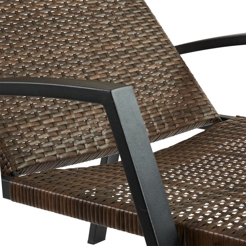 Silla Asoleadora Café Reclinable para Exterior